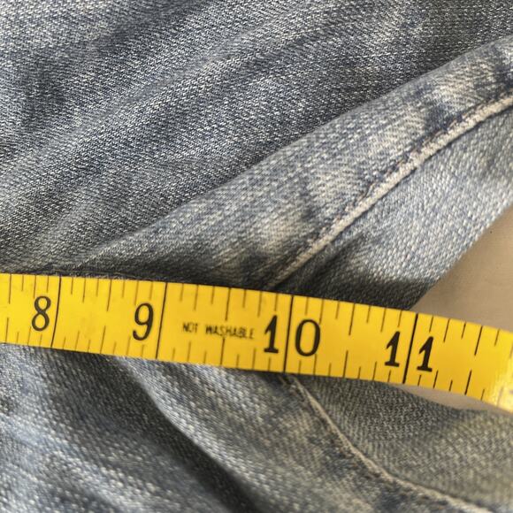 Ag Adriano Goldschmied Stevie Cuff Jeans Slim Straight Sz 32 Medium Wash - Picture 7 of 8